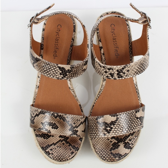 Natural Python Open Toe Ankle Strap Espadrille - Picture 5 of 6